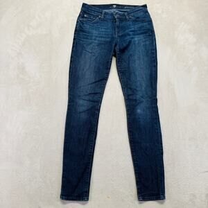 7 For All Mankind Jeans Womens 26 Med Wash Blue Denim Gwenevere‎ High Rise Ankle